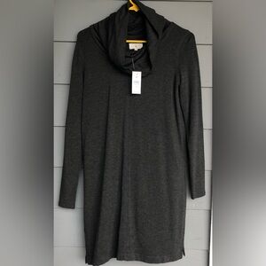 lou and grey swing dress Grey Swing Vintage TV-Style Dress with Striped Bow l HeartMyCloset –  heartmycloset main image 0
